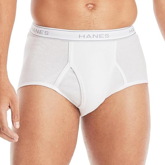 Hanes Men's Moisture-Wicking Cotton Briefs, Available in White and Black, Multi-Packs Available