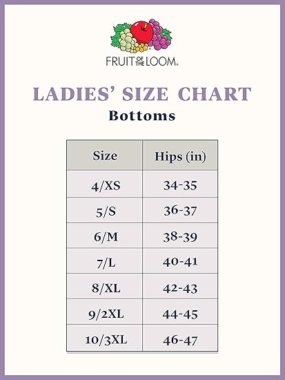 Fruit of the Loom Women's Eversoft Cotton Underwear Multipacks, Tag Free & Breathable, Available in Plus Size