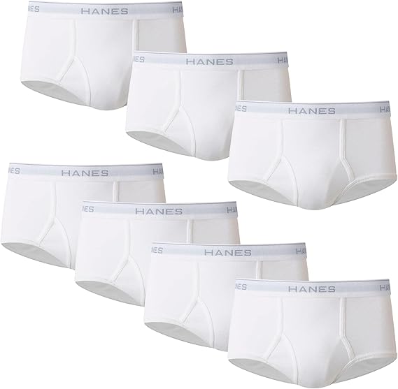 Hanes Men's Moisture-Wicking Cotton Briefs, Available in White and Black, Multi-Packs Available 