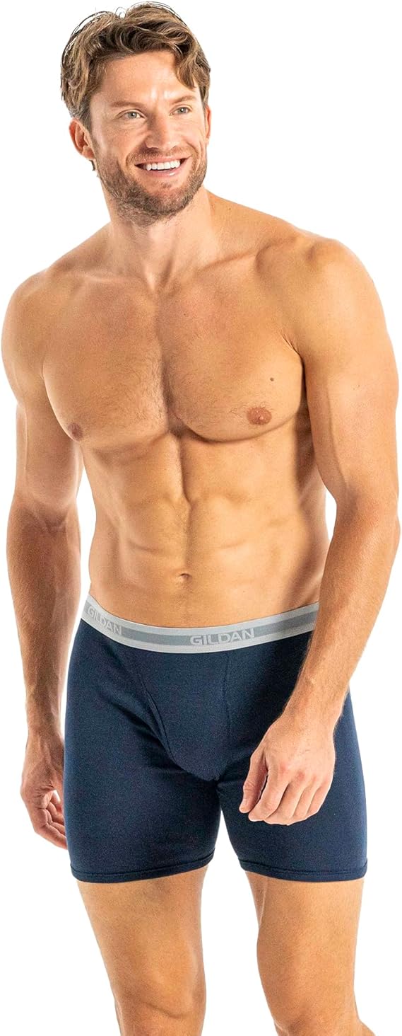 Gildan Mens Underwear Boxer Briefs, Multipack 